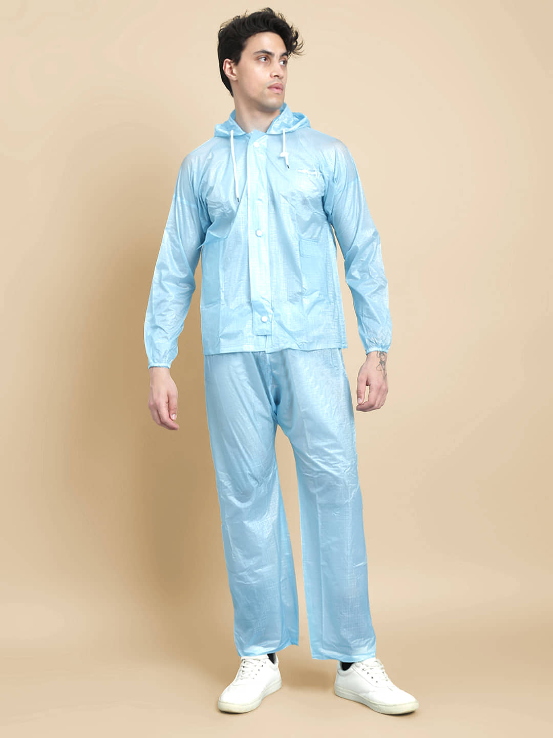 Raincare Light Blue PVC Men's Rain Suit Set ( Pack of 1 )