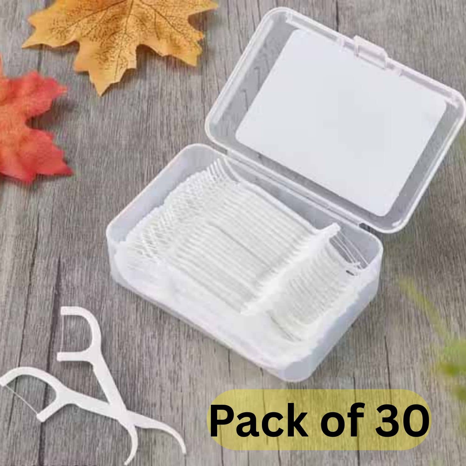 3-in-1 Premium Dental Floss Picks | Shred-Resistant Flosser & Toothpick Set | 30 PCS