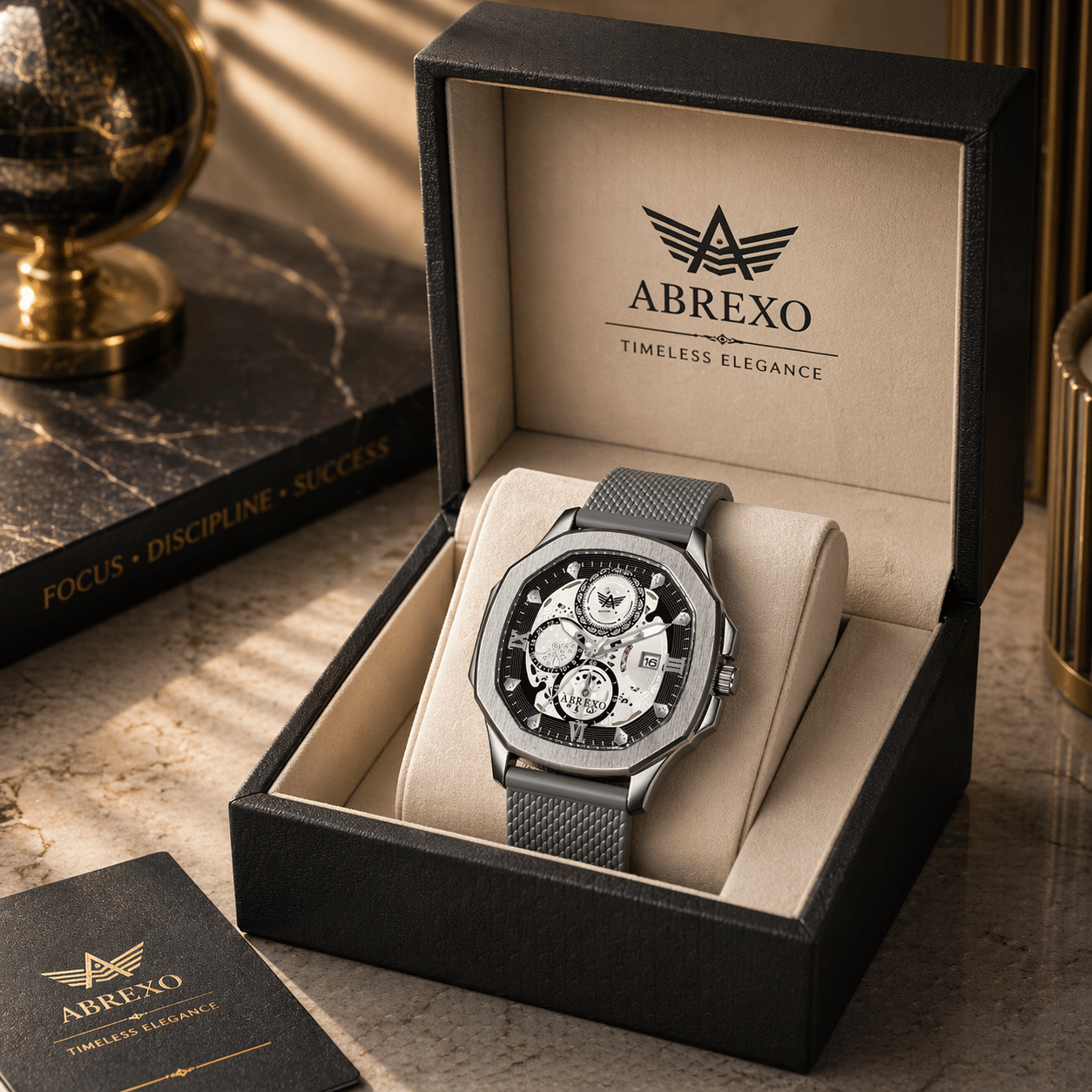 Abrexo Dark Grey Silicon Analog Men's Watch