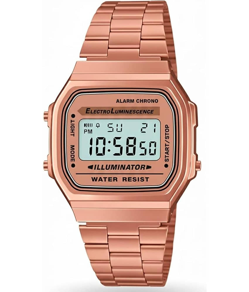 Buy QitmirMKT Rose Gold Metal Digital Women's Watch - Image 2