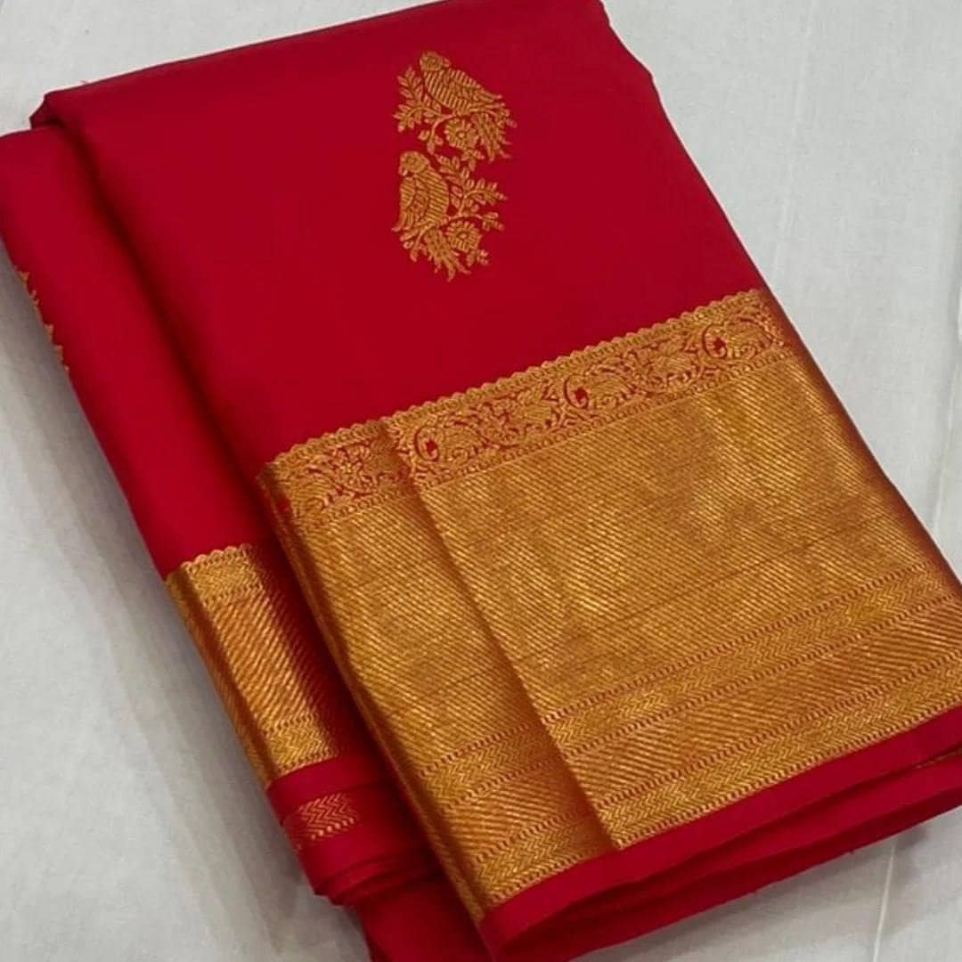 fab woven Art Silk Woven Design Banarasi saree With Unstitched Blouse Piece ( Wine ) - Sarees | Buy online on ZillyBuy