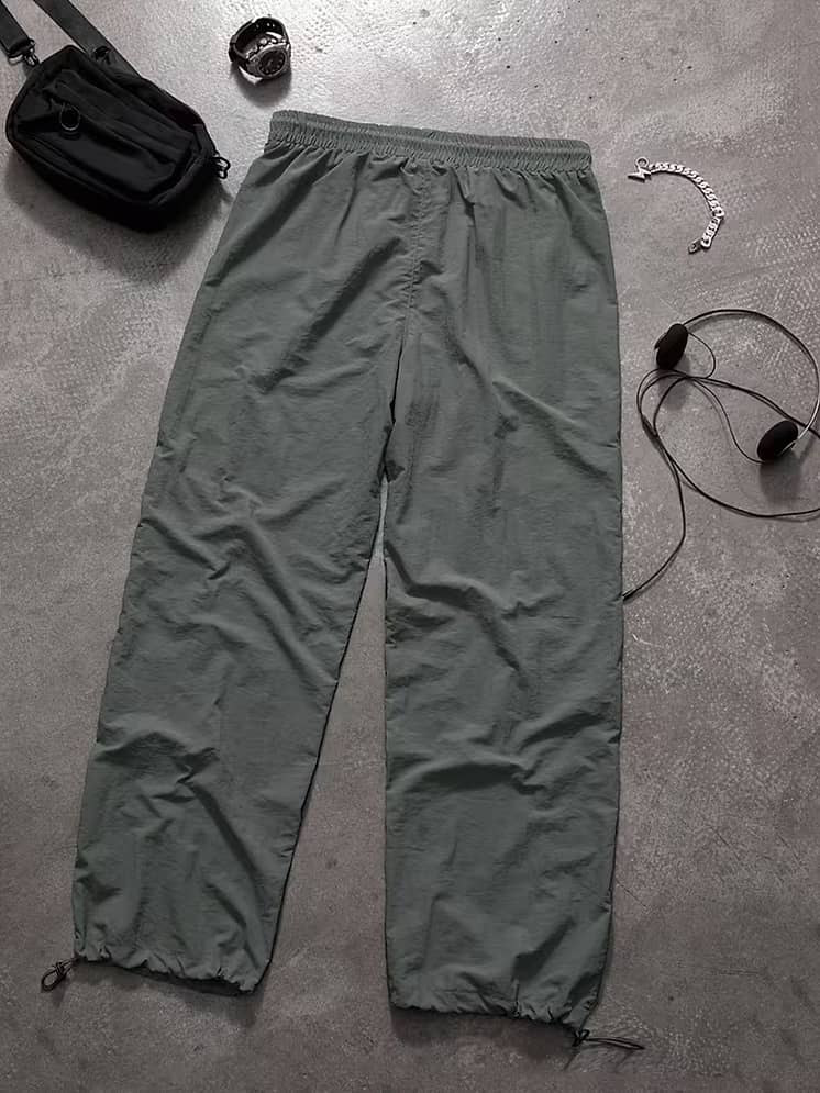 Deslizar Grey Nylon Baggy Fit Men's Joggers - Image 2
