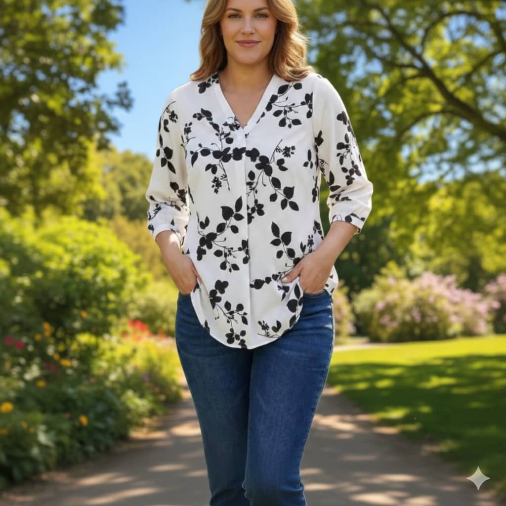 HF WARD Women's Cotton Regular Top ( White )