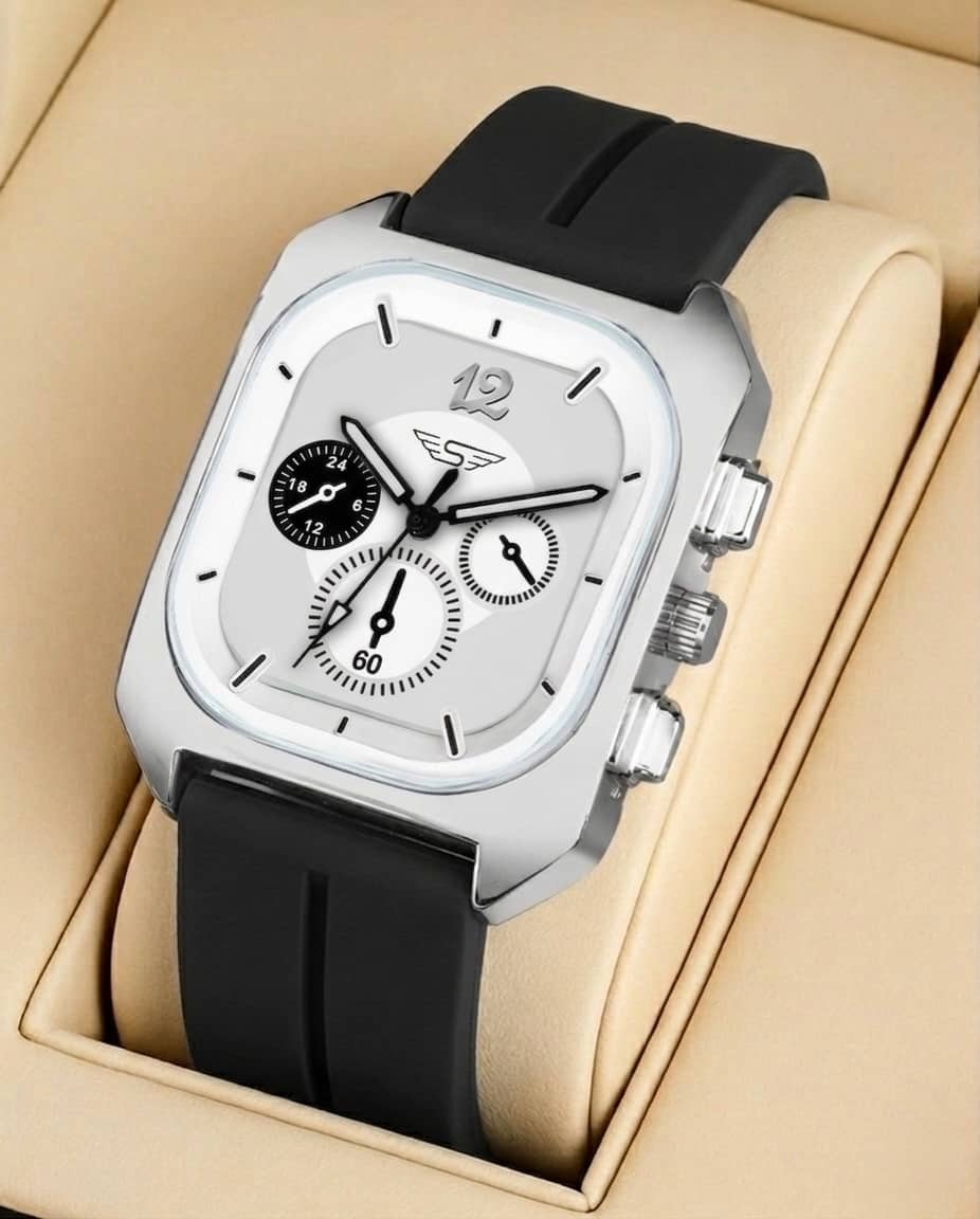 Shivark Black Silicon Analog Men's Watch