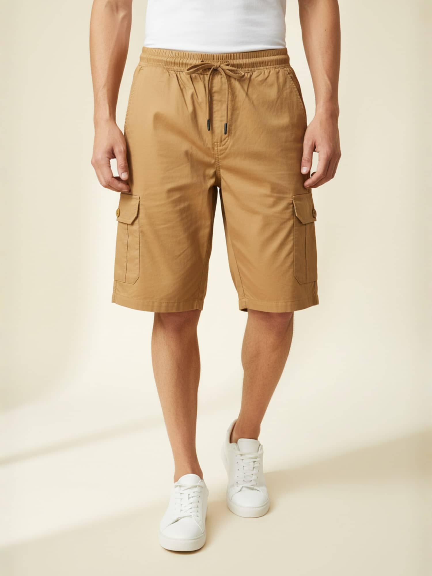 plounge Brown Cotton Blend Men's Shorts ( Pack of 1 ) - Shorts | Buy online on ZillyBuy