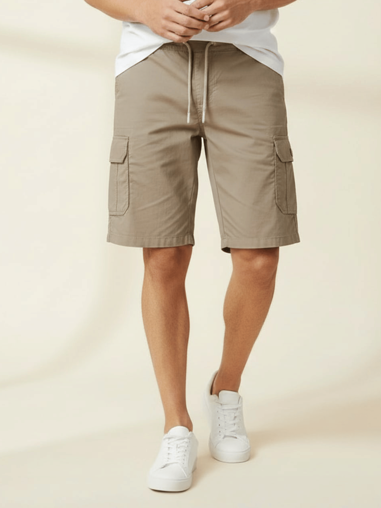 plounge Khaki Cotton Blend Men's Shorts ( Pack of 1 ) - Shorts | Buy online on ZillyBuy