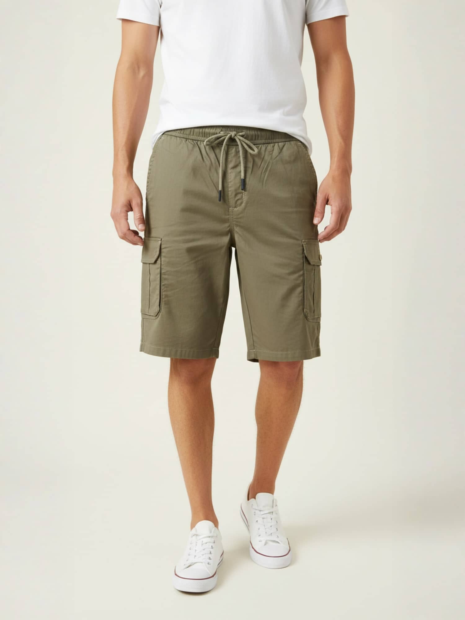 plounge Olive Cotton Blend Men's Shorts ( Pack of 1 ) - Shorts | Buy online on ZillyBuy