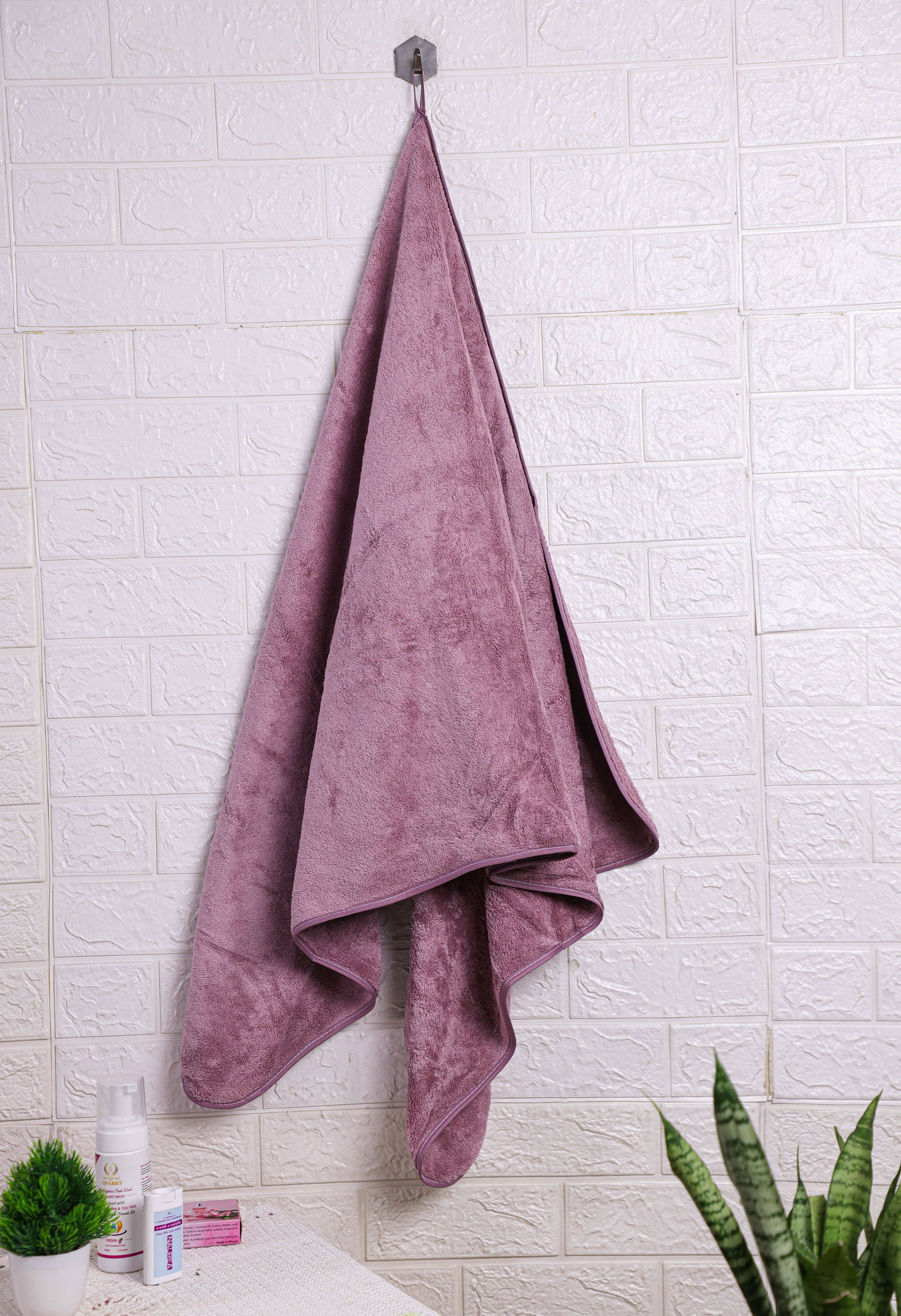 FEZORA Pack of 1 Microfibre 500 -GSM Bath Towel ( Lavender ) - Towels | Buy online on ZillyBuy
