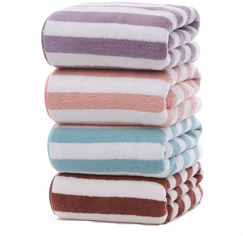 FEZORA Pack of 4 Microfibre 500 -GSM Bath Towel ( Multicolor ) - Towels | Buy online on ZillyBuy