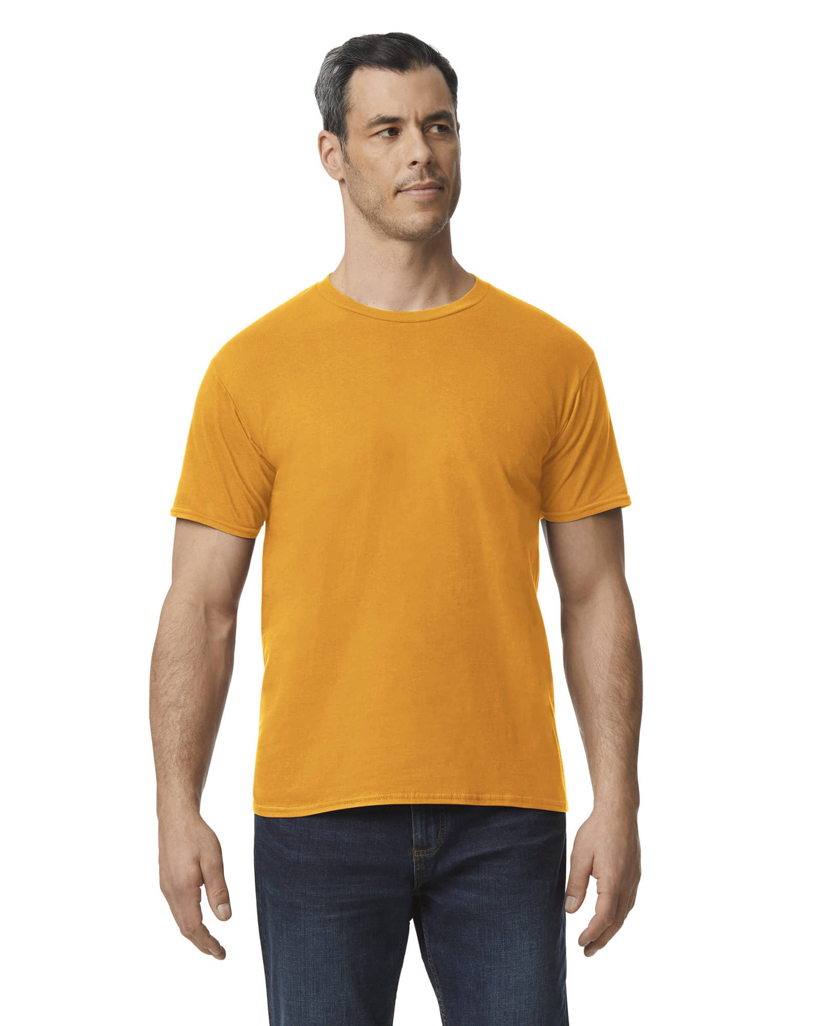 Gildan Cotton Regular Fit Solid Half Sleeves Men's Round T-Shirt - Light Pink ( Pack of 1 )
