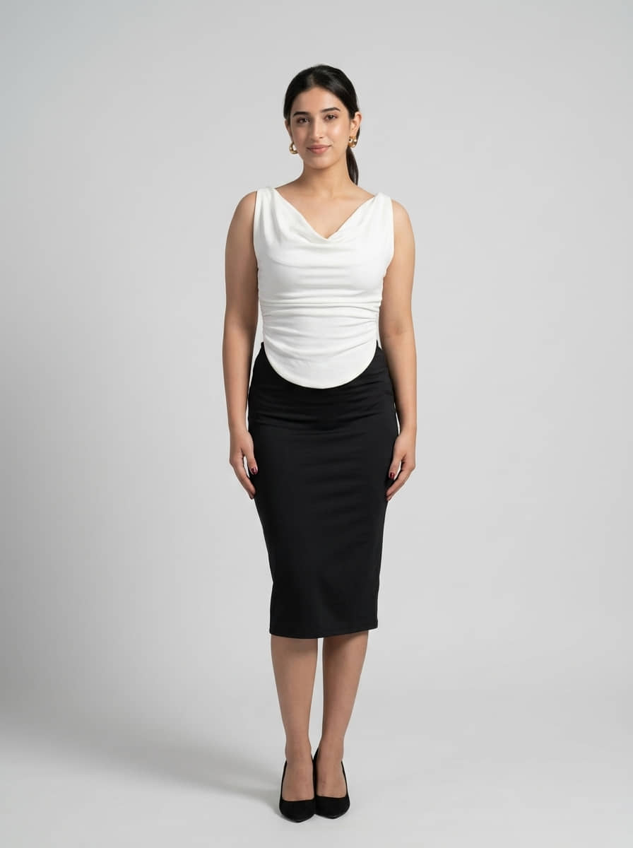 Istyle Can Women's Polyester Crop Top ( White )