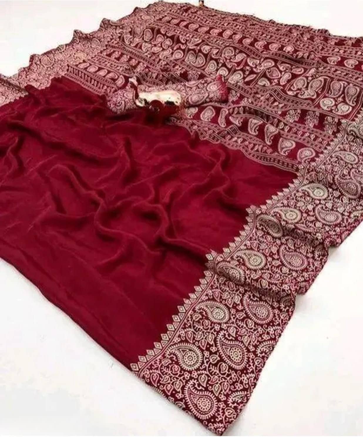 JIHANA FAB Georgette Printed Banarasi saree With Unstitched Blouse Piece ( Multicolor ) - Sarees | Buy online on ZillyBuy