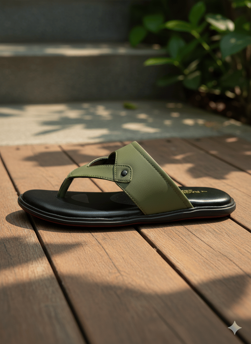 RAGE GAZE GREEN-SLIP ONS - Green Men's Sandals