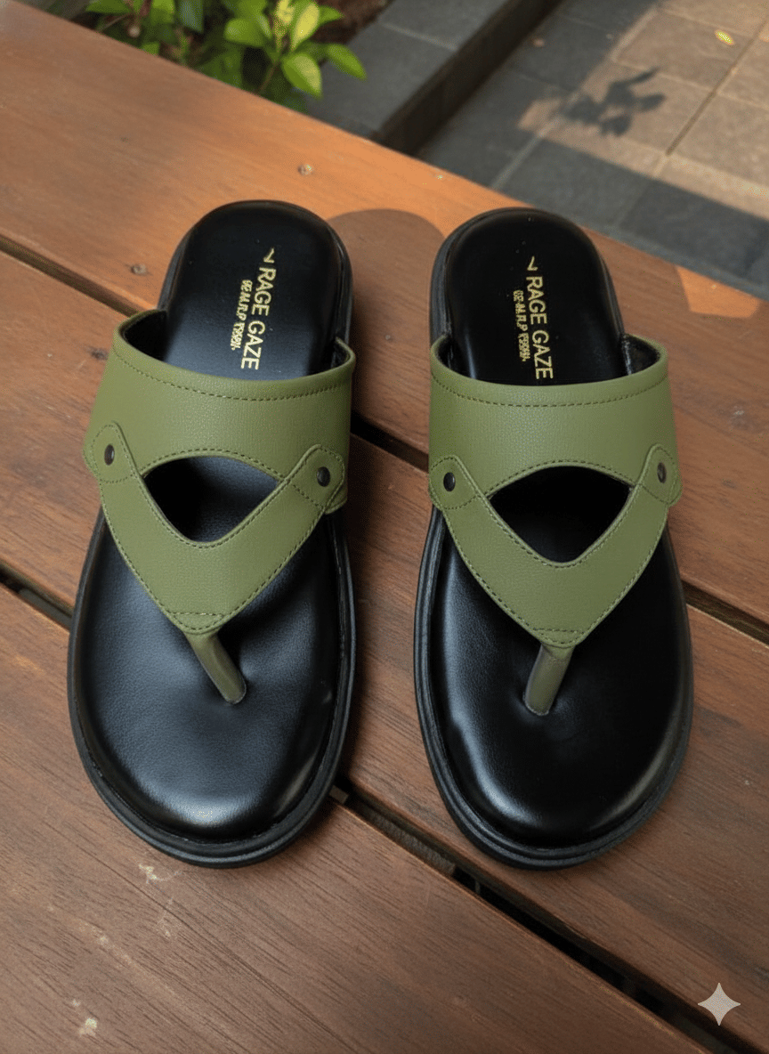 RAGE GAZE SL-GREEN - Green Men's Sandals