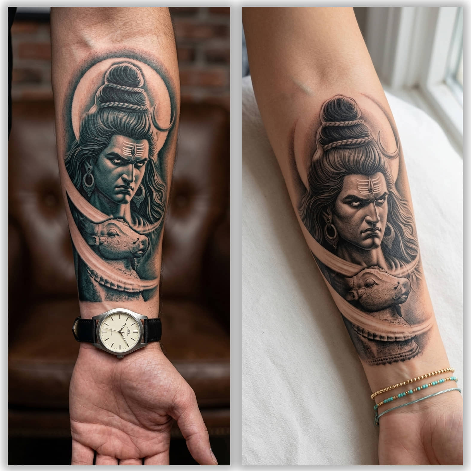 The Canvas Arts Angry Lord Shiva With Nandi Temporary Tattoo Body Tattoo