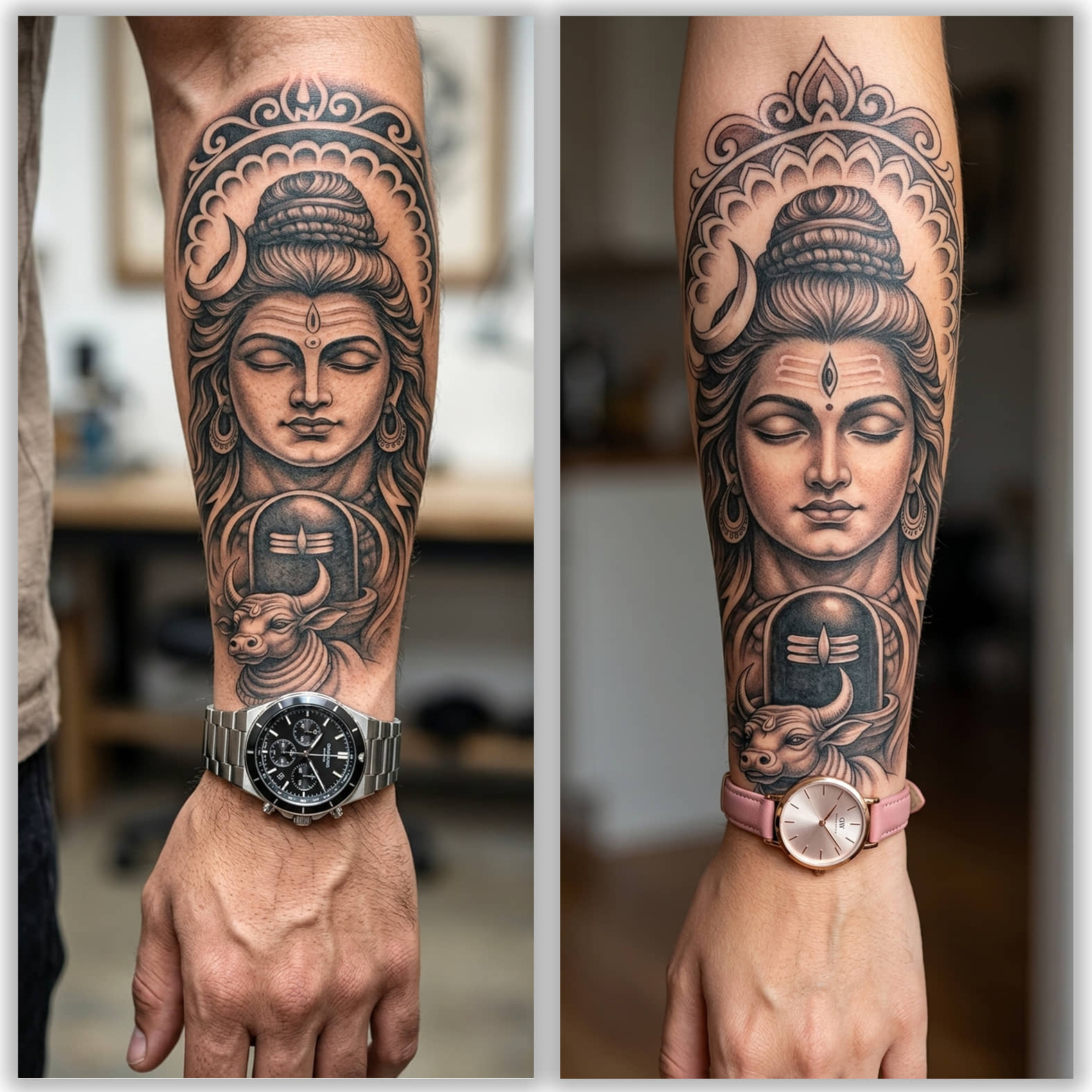 The Canvas Arts Lord Mahadev With Nandi Together Temporary Tattoo Body Tattoo