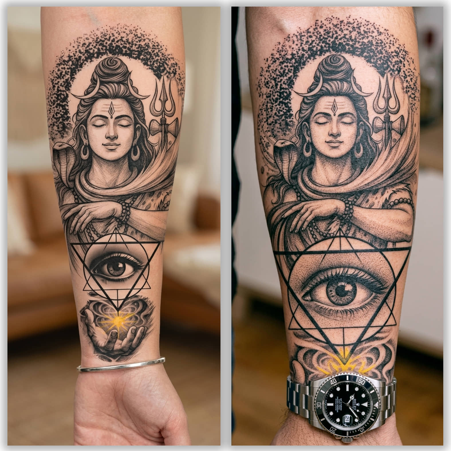 The Canvas Arts Lord Mahadev Calm Position Temporary Tattoo Body Tattoo