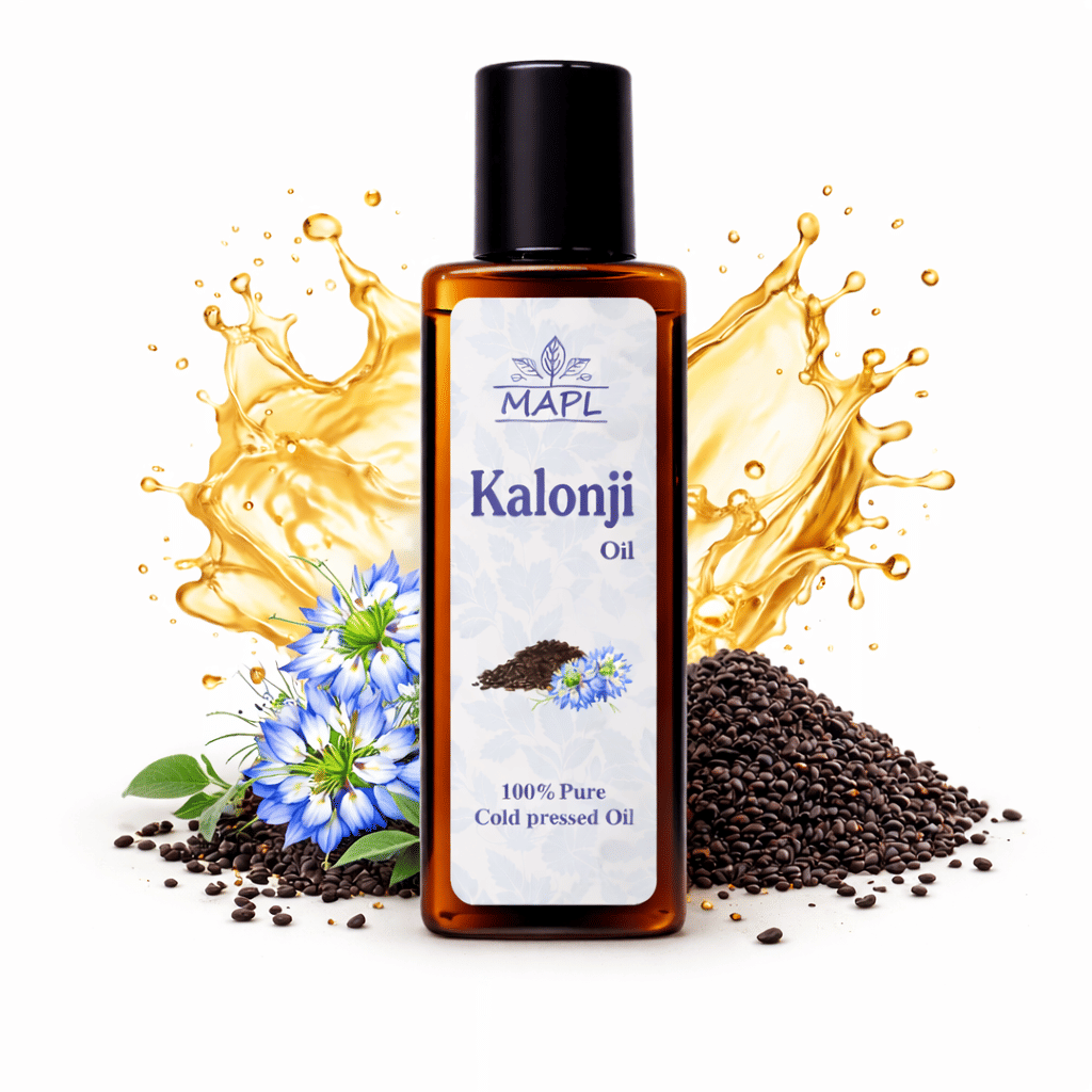 MAPL Kalonji (Black Seed) Oil Cold Pressed Pure Natural Oil for Hair Strength Support, Skin Glow, Immunity & Overall Health Wellness - 100ml