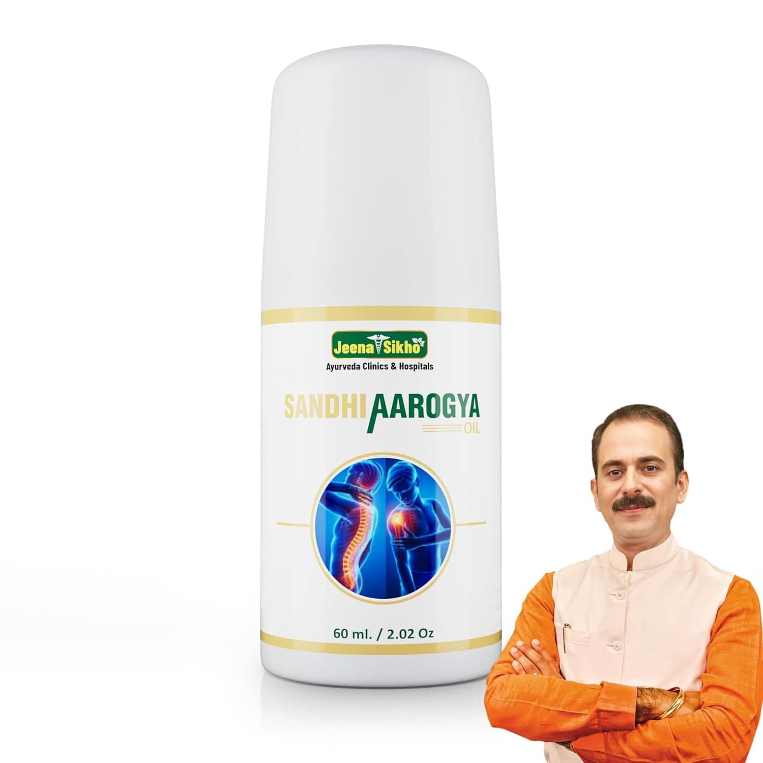 Jeena Sikho Sandhi Aarogya Oil | Ayurvedic Pain Relief Oil for Joint Pain & Muscle Discomfort, 60ml