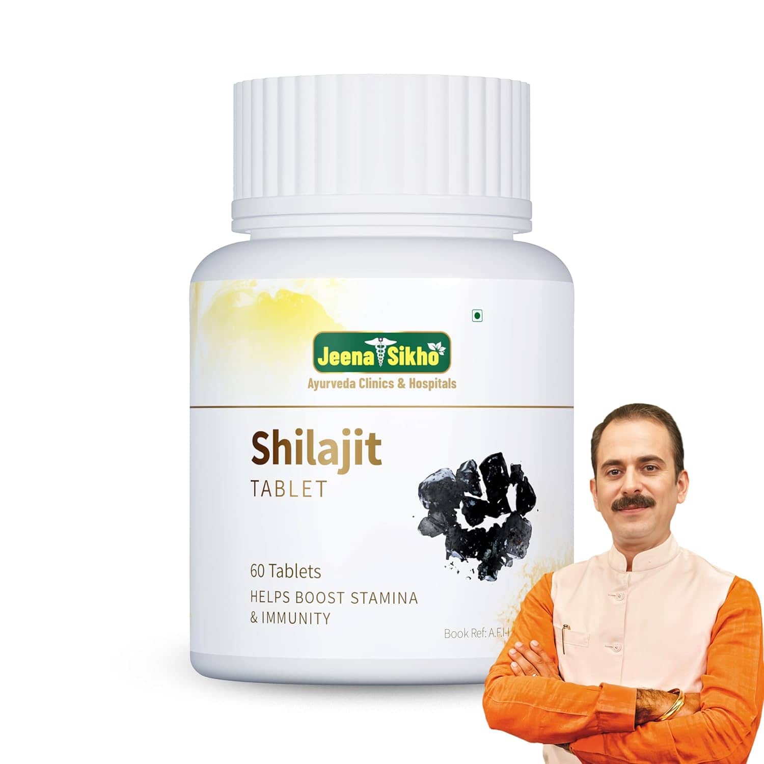 Jeena Sikho Shilajit Tablets | Natural Men Wellness Supplement, 60 Tablets