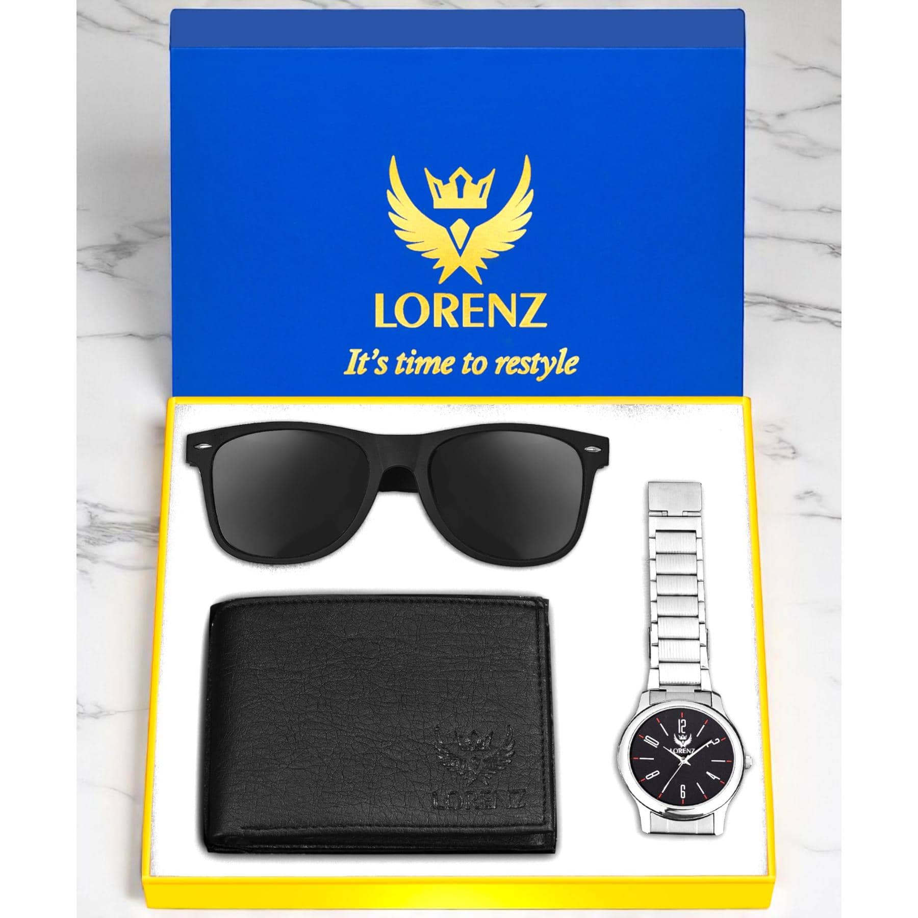 Lorenz Watch,Wallets,Sunglasses Formal Gift Set - Jewellery Sets | Buy online on ZillyBuy