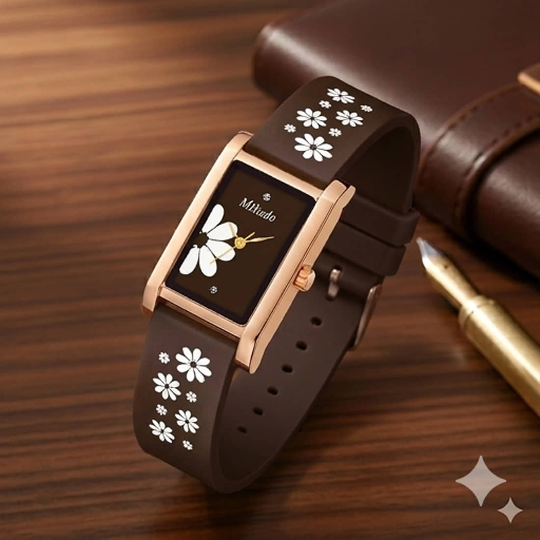 Mikado Brown Silicon Analog Womens Watch