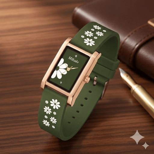 Mikado Green Silicon Analog Womens Watch