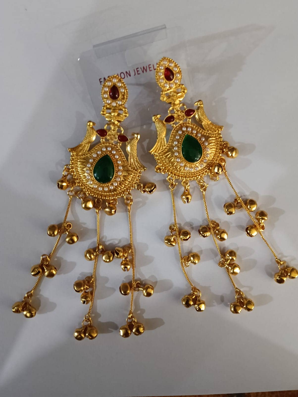 PUJVI Golden Jhumki Earrings ( Pack of 1 ) - Earrings | Buy online on ZillyBuy