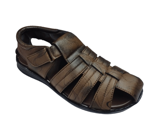 RAGE GAZE FISHERMAN BROWN HALF SHOE - Brown Men's Sandals