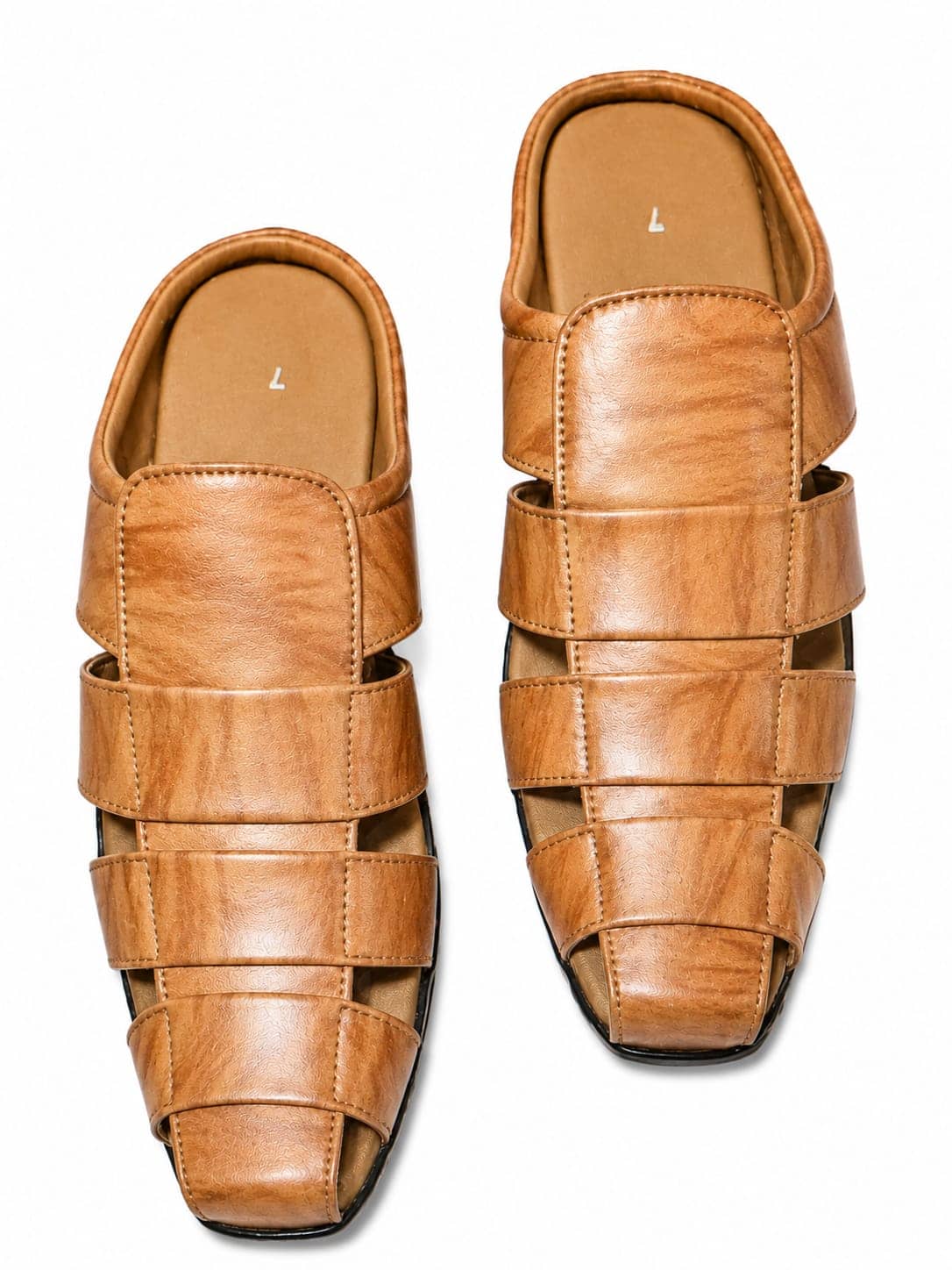 RAGE GAZE HALF SHOE TAN NEWSTYLE - Tan Men's Sandals