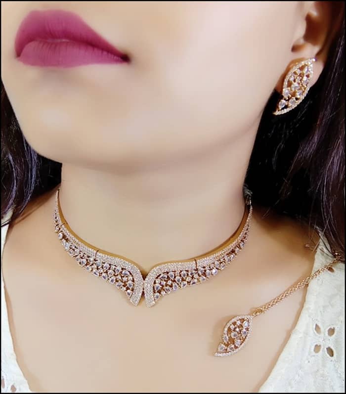 Ladymania Tan Alloy Necklace Set ( Pack of 1 )