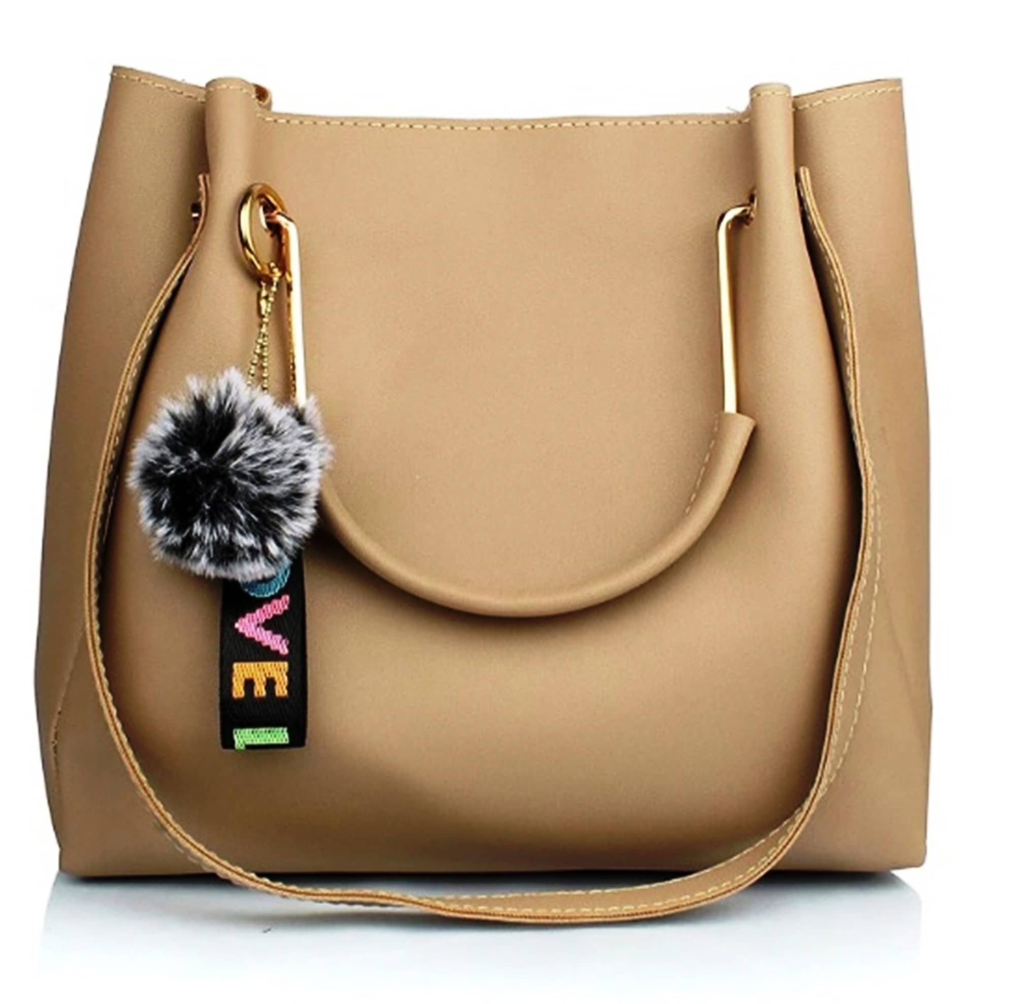 Petshop7 Handheld Bag PU Set of 1 ( Beige ) - Handbags | Buy online on ZillyBuy