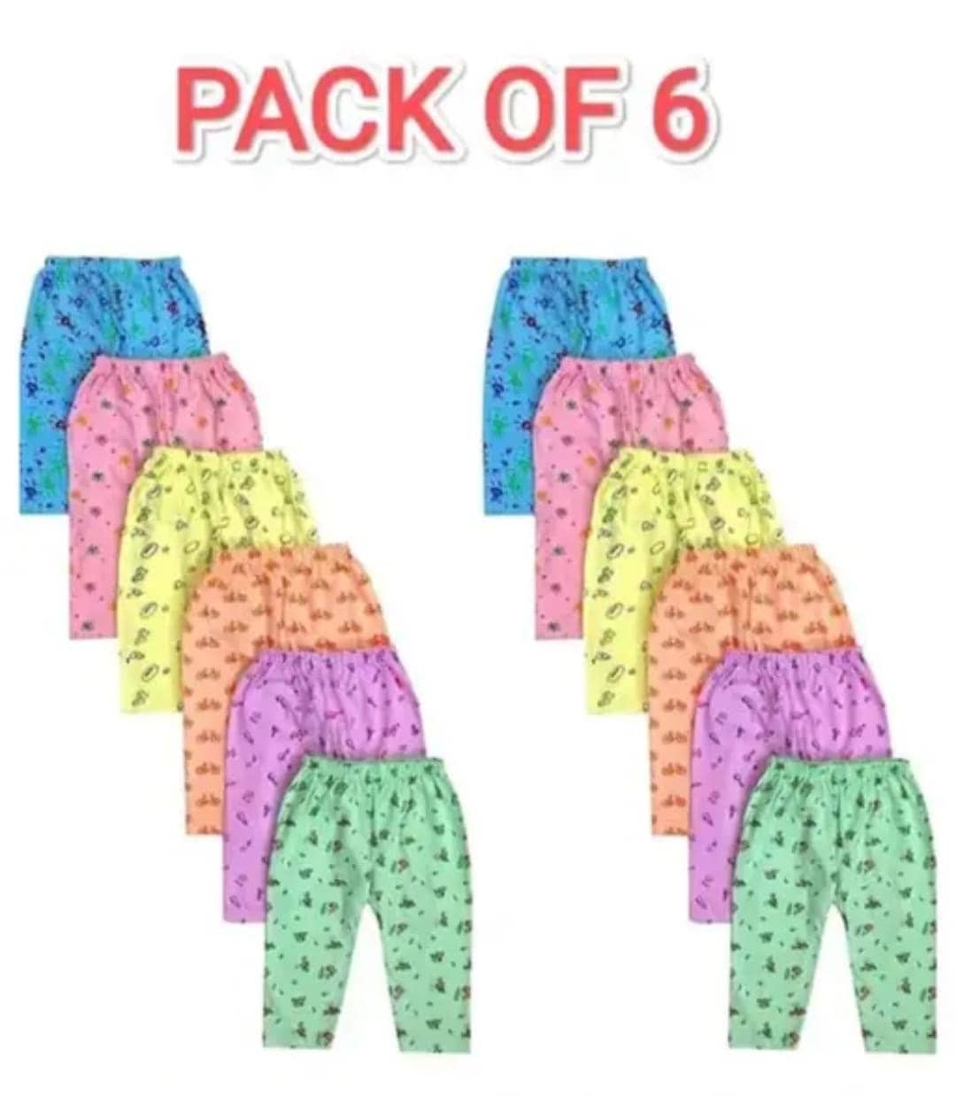 bexzzor Pack of 6 Girls 100% Cotton Pyjama ( Multicolor ) - Kurtas & Kurta Sets | Buy online on ZillyBuy