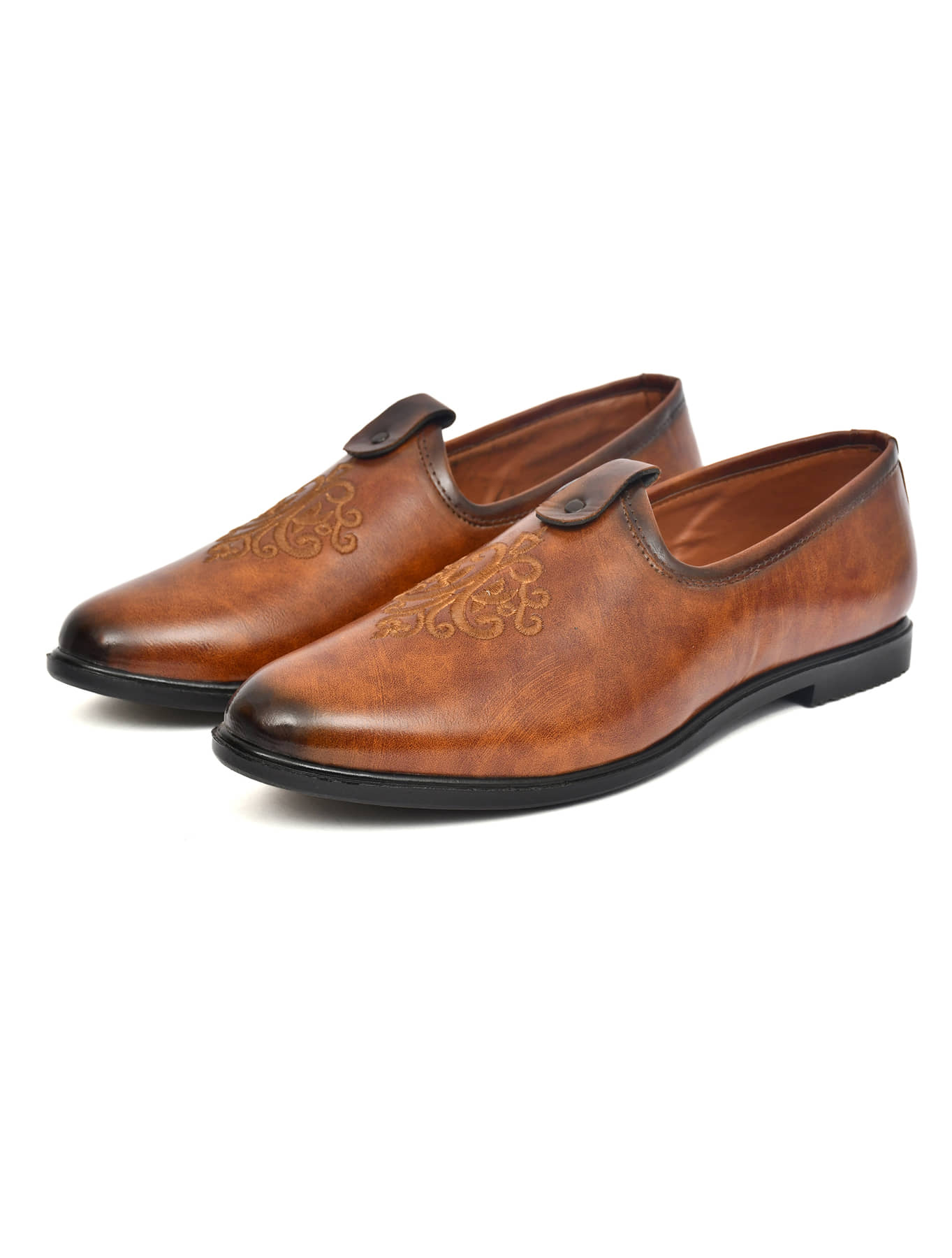 HiDa Tan Men's Mojaris - Ethnic Shoes | Buy online on ZillyBuy