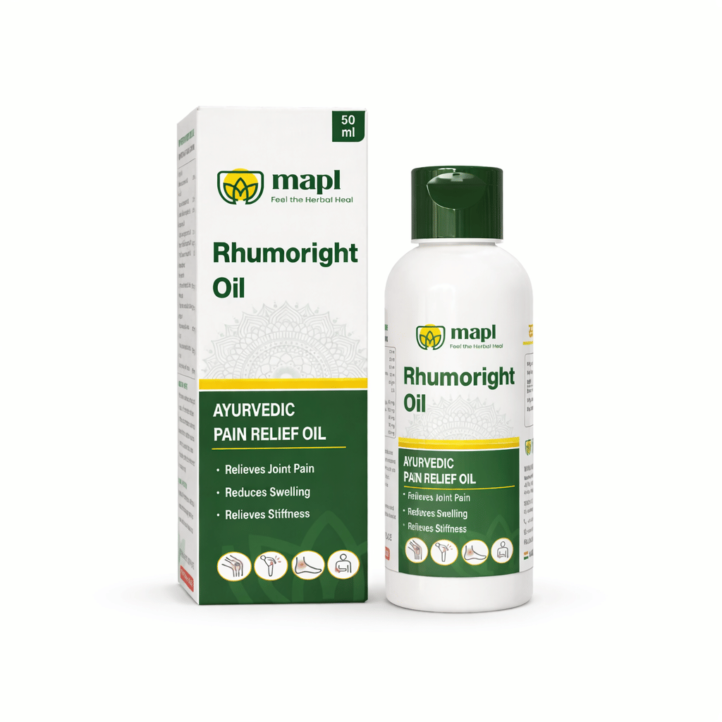MAPL Rhumoright Ayurvedic Pain Relief Oil for Muscles & Joints, Back Pain, Neck Pain, Shoulder Pain, Knee, Wrist & Ankle Support - 50ml