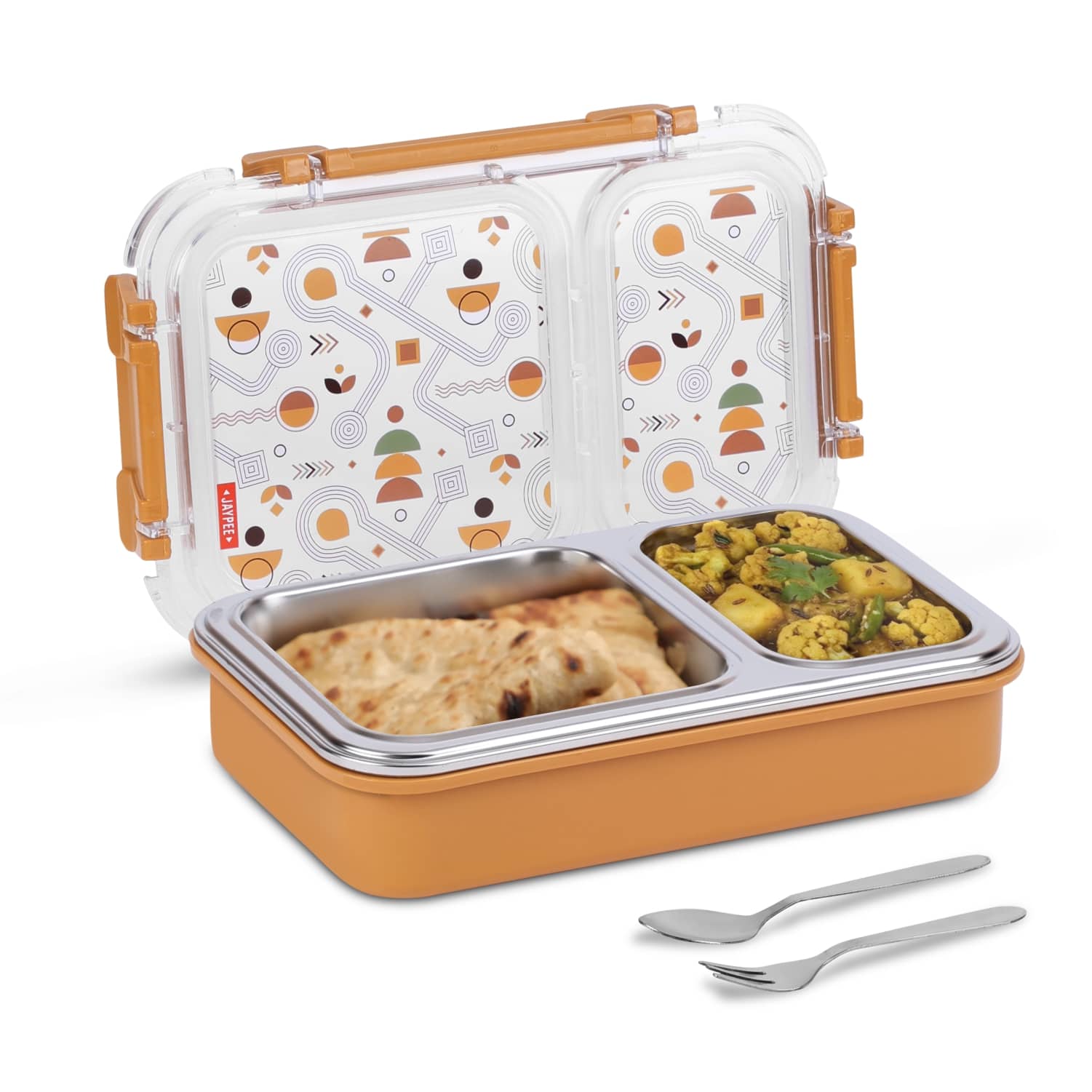Jaypee Steelox 2 Compartment Stainless Steel Insulated Lunch Box 1 - Container ( Pack of 1 )