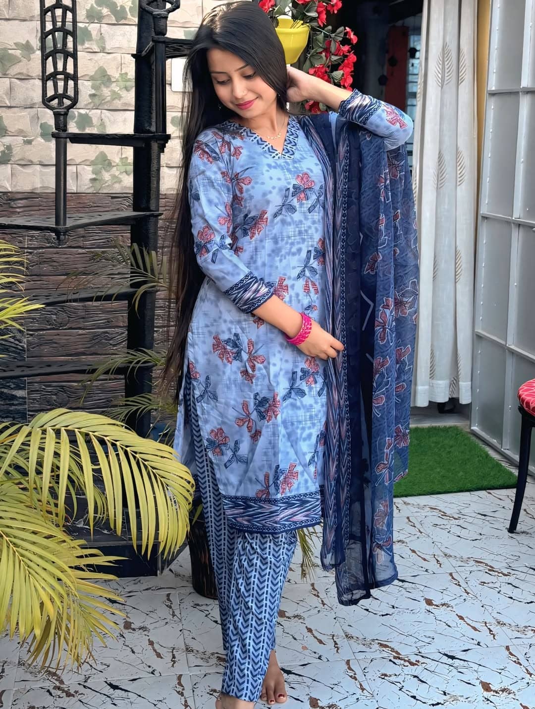 Kashvi Sarees Women's Crepe Unstitched Salwar Suit - Unstitched Fabrics | Buy online on ZillyBuy