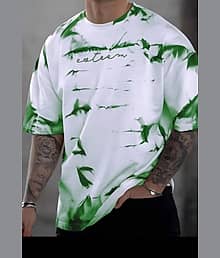 Vastaa and Co Men Cotton Blend Regular Fit Printed T-Shirt ( Green )