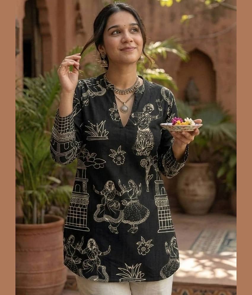 AK FASHION MALL Women Cotton Blend Printed Straight Kurti ( Multicolor1 ) - Kurtis, Tunics | Buy online on ZillyBuy