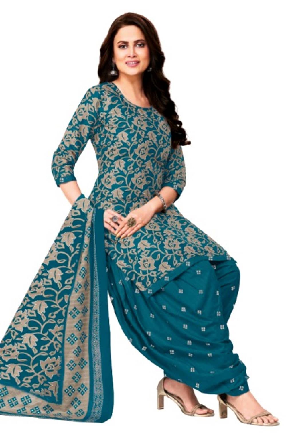shree jeenmata collection Women's Cotton Unstitched Salwar Suit - Unstitched Fabrics | Buy online on ZillyBuy