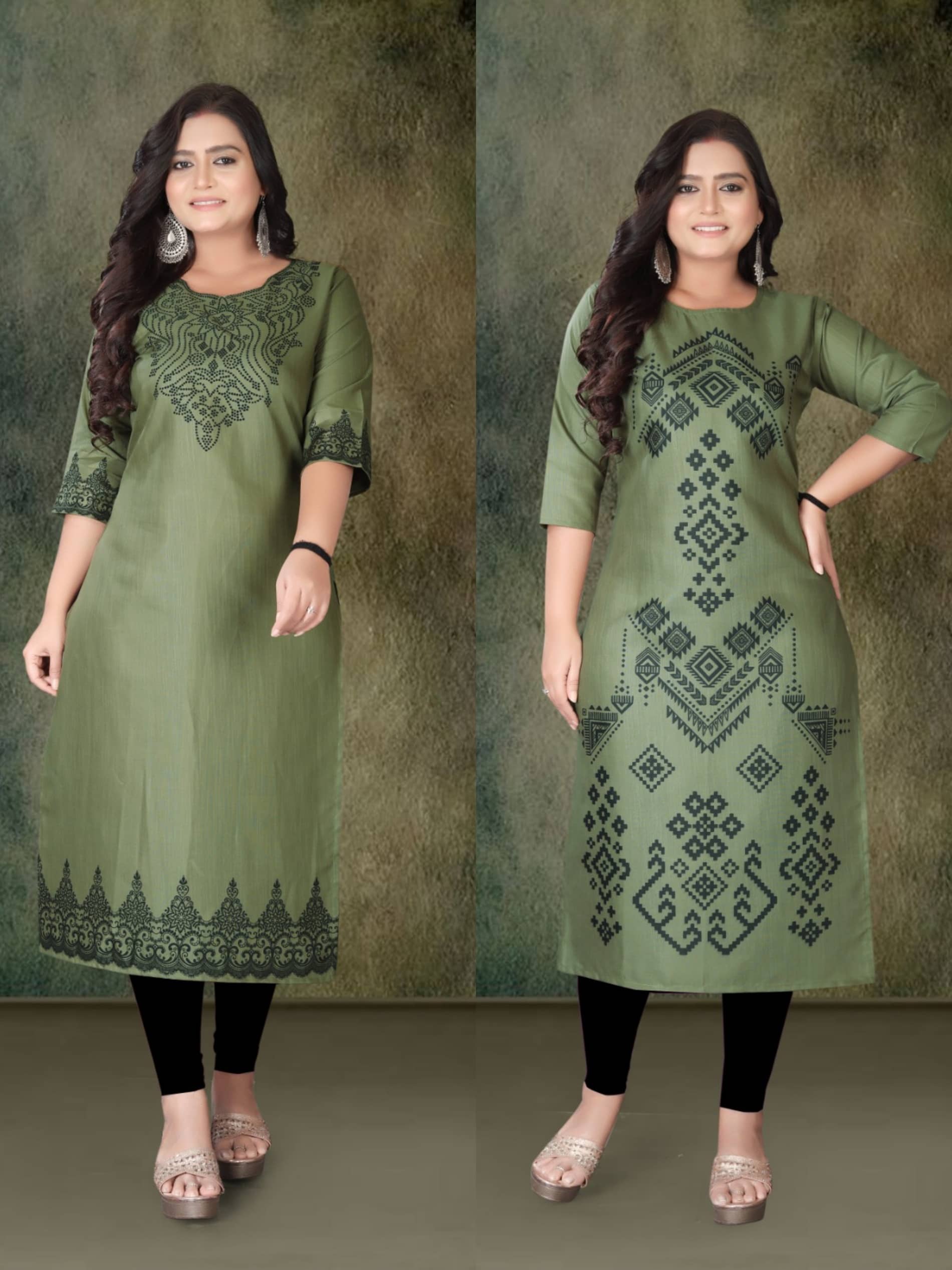 Hetsa Women Rayon Printed A-line Kurti ( Multicolor ) - Kurtis, Tunics | Buy online on ZillyBuy