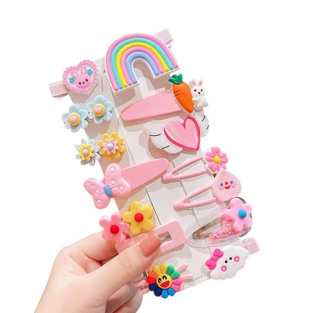 THRIFTKART Multi Color Girls Hair Clip ( Pack of 14 ) - Jewellery Sets | Buy online on ZillyBuy