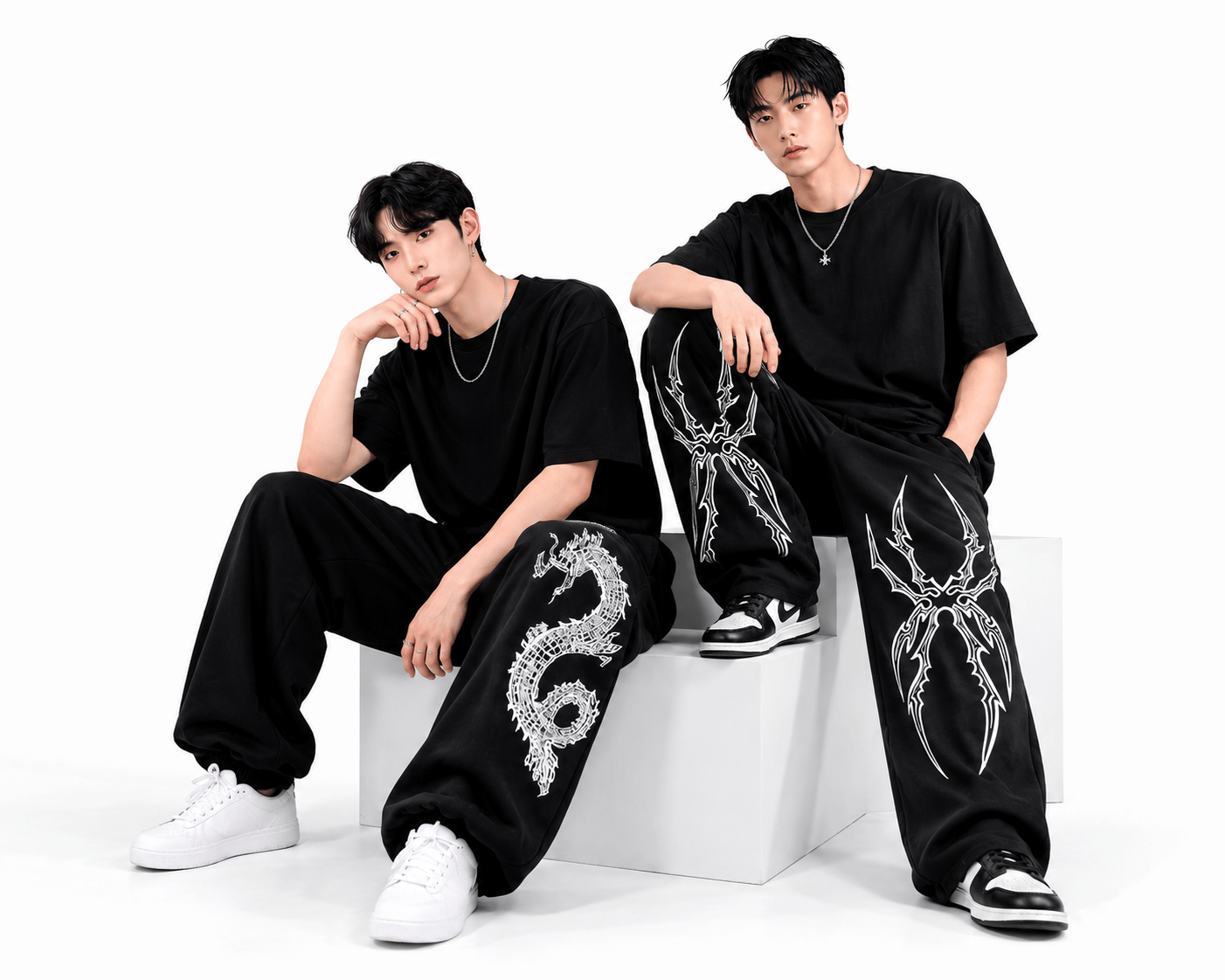 attitude start of fashion Black Lycra Men's Joggers ( Pack of 2 ) - Track Pants | Buy online on ZillyBuy