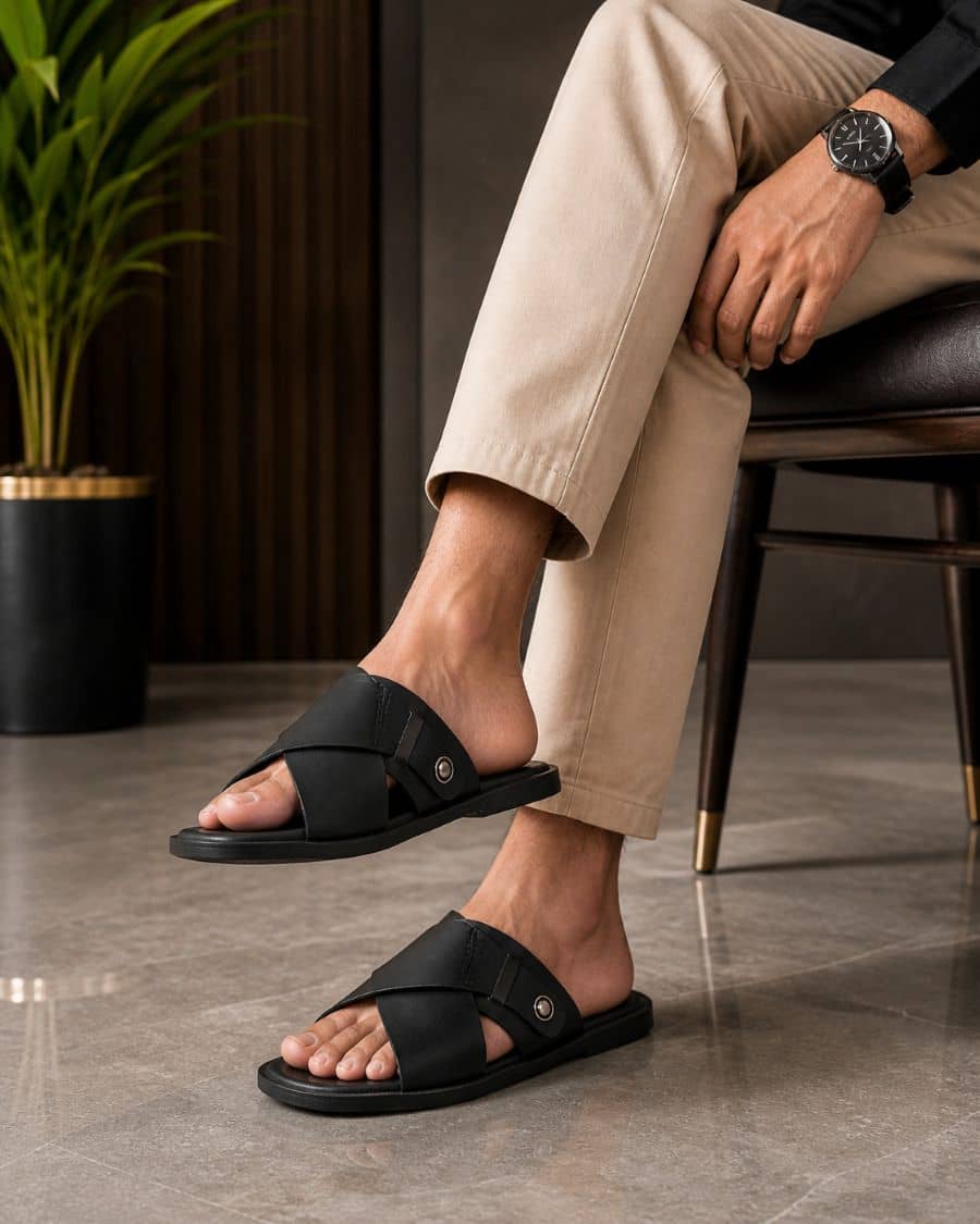 Kastava KS-144X - Black Men's Sandals