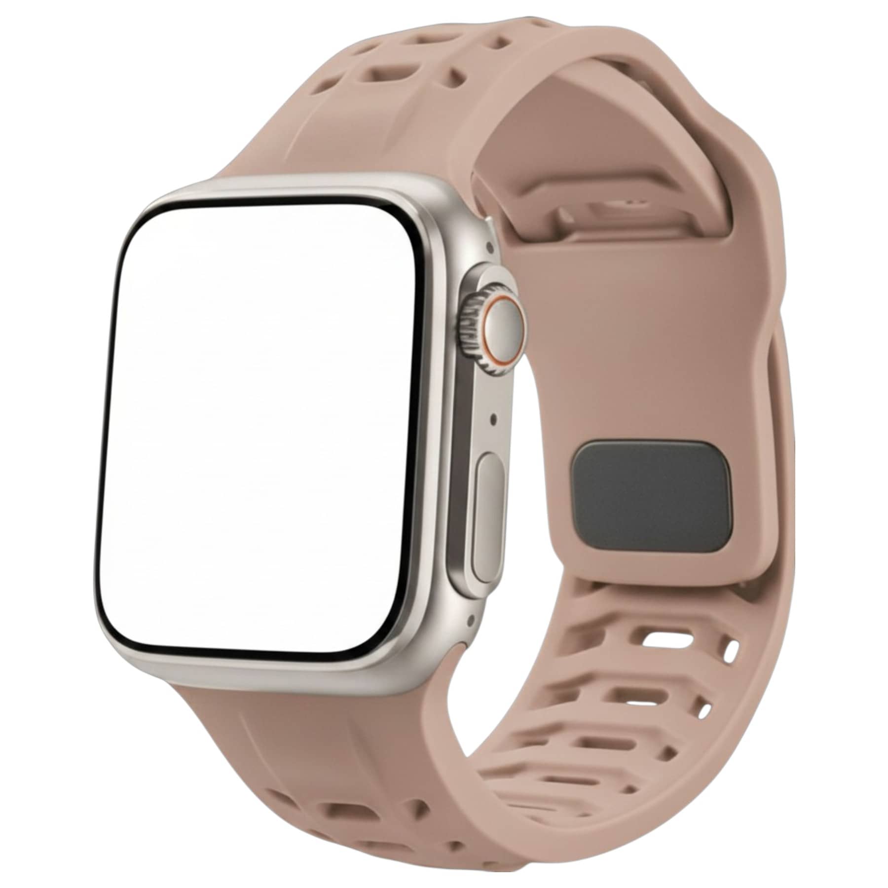 Lorenz Soft Silicone Waterproof Smartwatch Strap for watch| Replacement Sports Band (Compatible with 42/44/45/49mm)– Beige