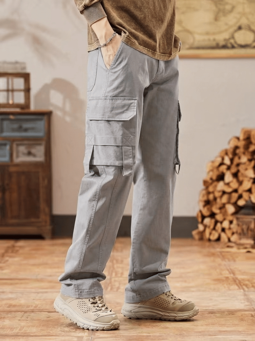 Shelony Regular Men's Cargos - Light Grey ( Pack of 1 ) - Trousers | Buy online on ZillyBuy