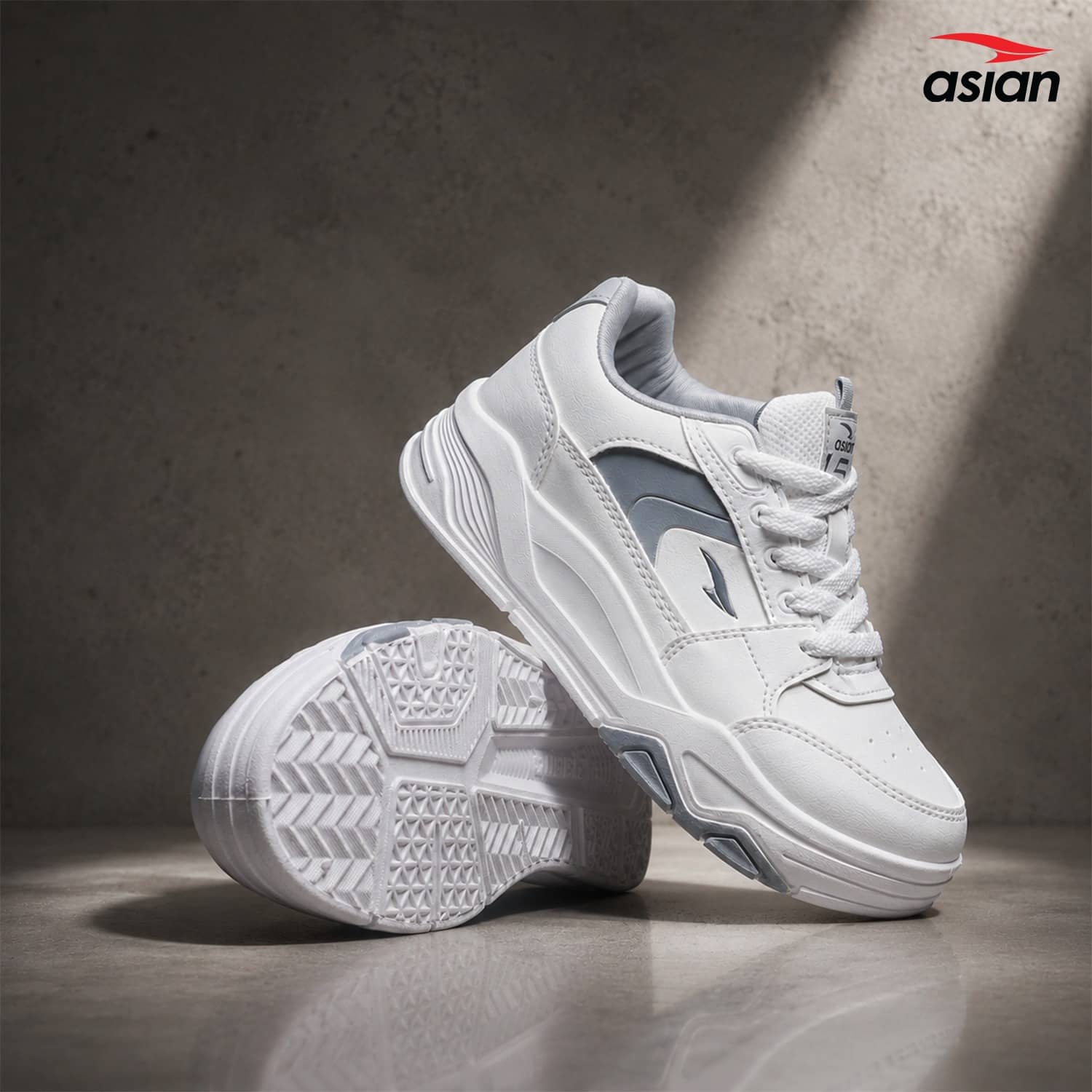 ASIAN PETAL-01cOFFWHTLGRY Off White Women's Sneakers - Casual Shoes | Buy online on ZillyBuy