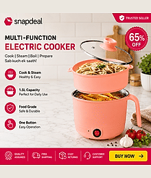 weprove COOCKING POT 1.5 Ltr ABS Plastic Open Lid Egg Cooker