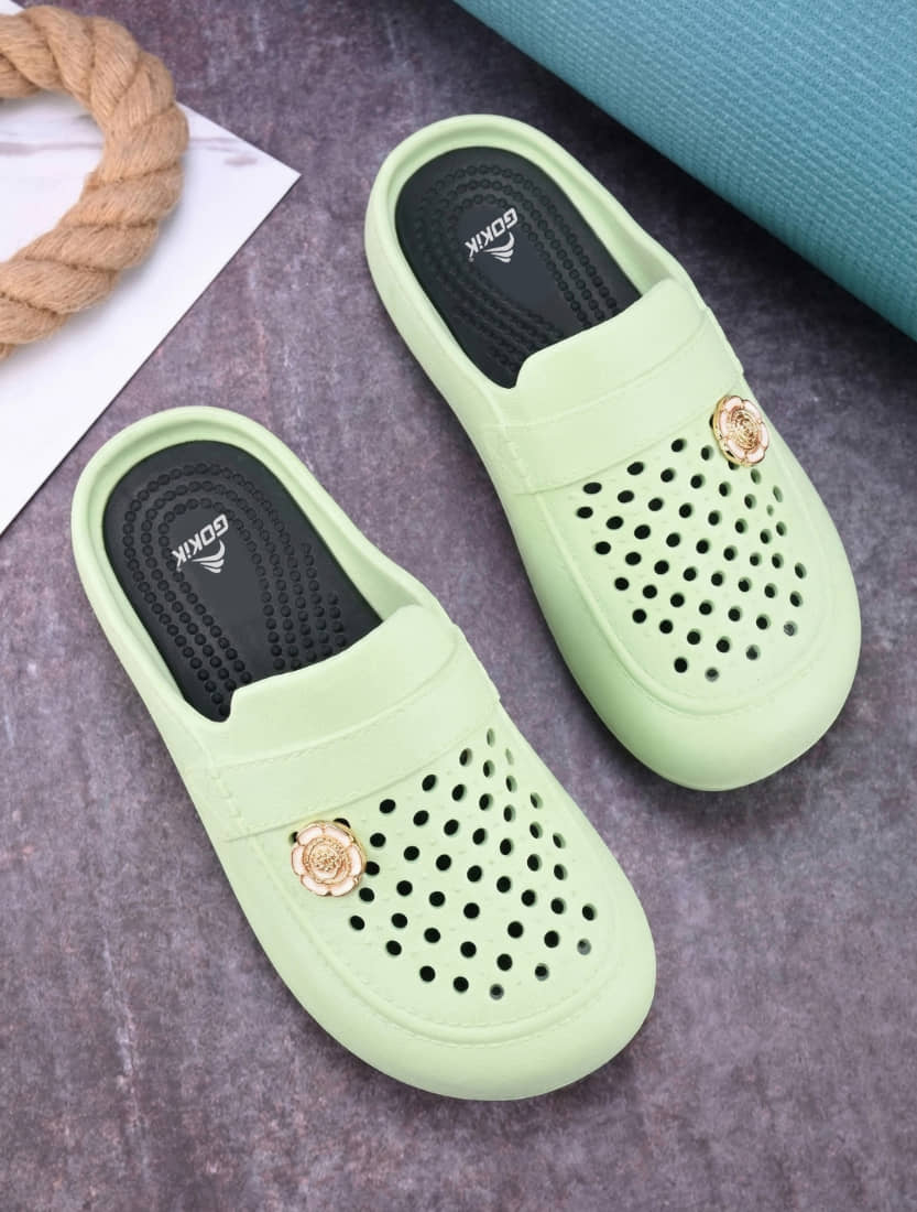 Gokik G501 Green Women's Clogs