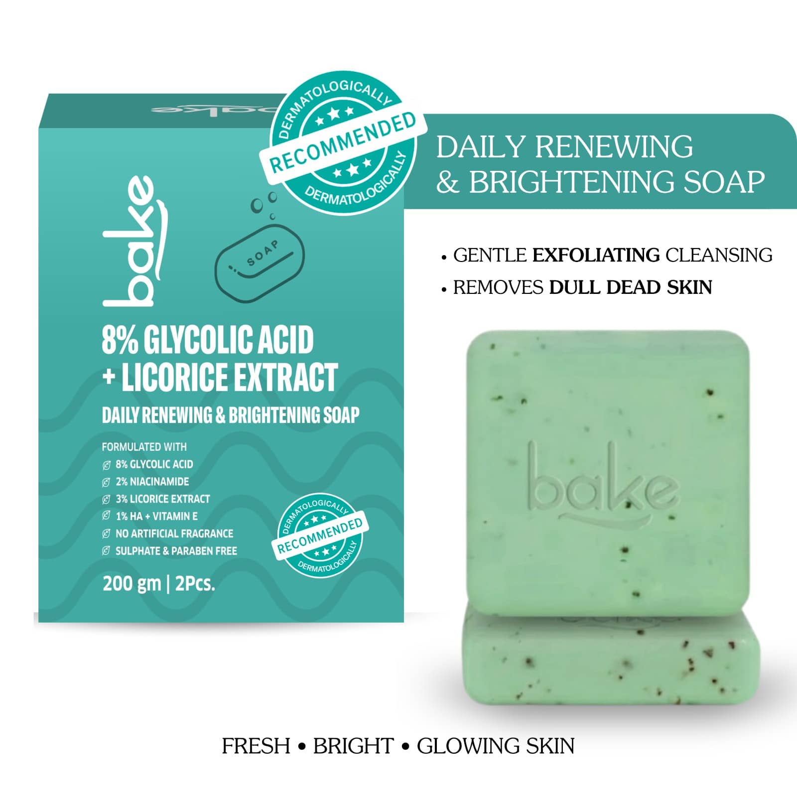 BAKE Exfoliating Soap for All Skin Type ( Pack of 2 )